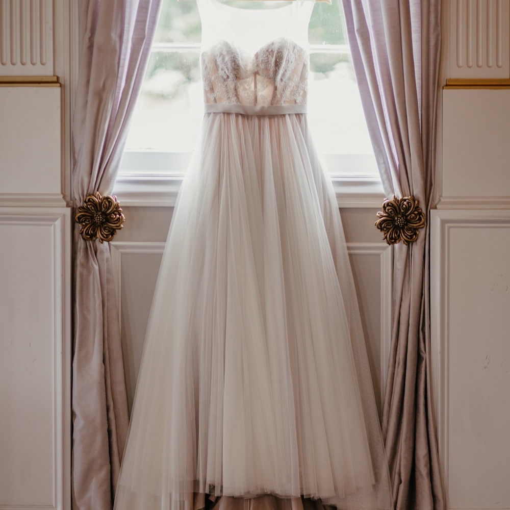 Watters Azriel gown Ivory/Latte/Mocha size 2 - Picture 9 of 9